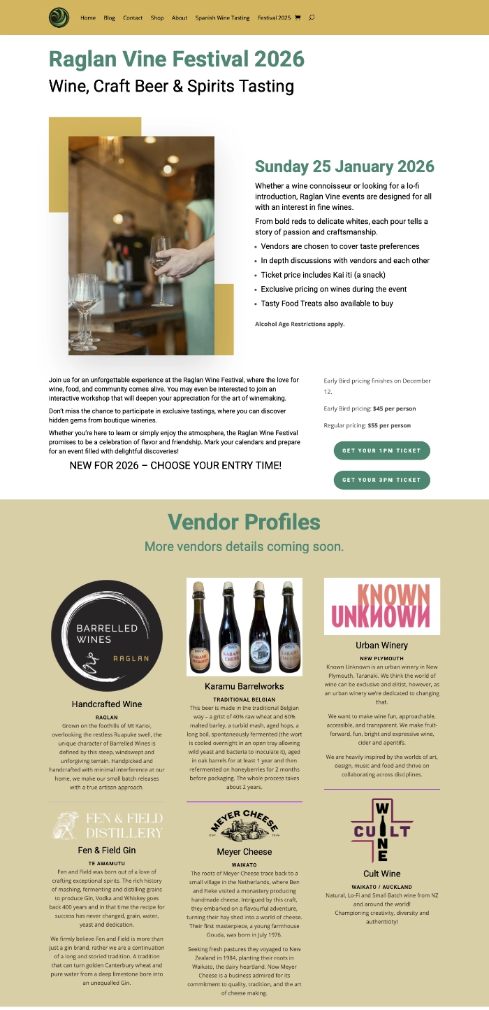 Raglan Vine NZ 2026